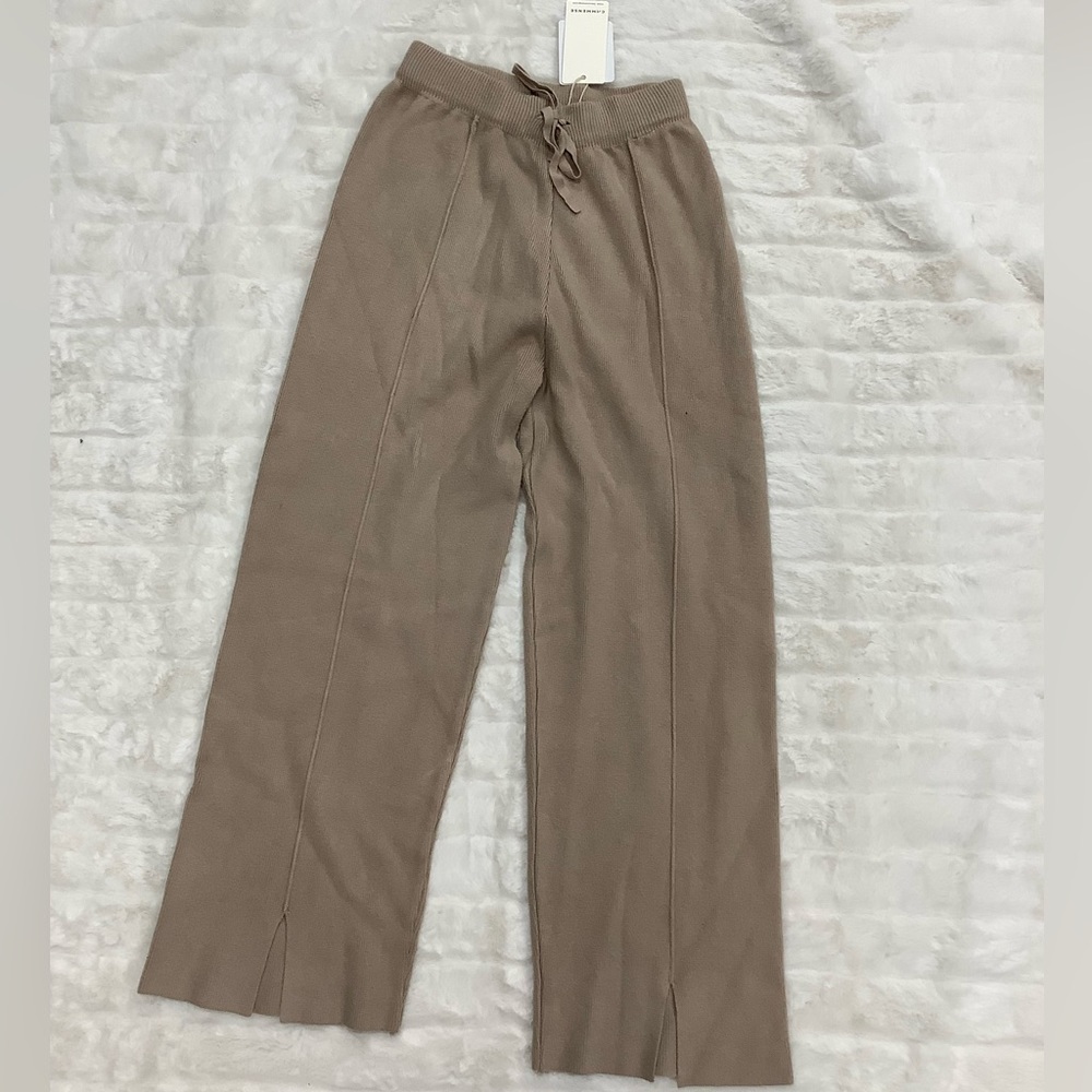 The Commense Ribbed Mystique Wide Leg Pants
